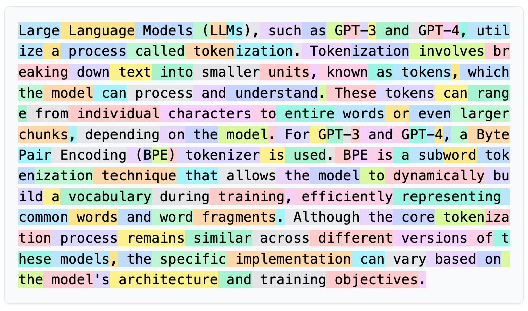 BPE tokenization example